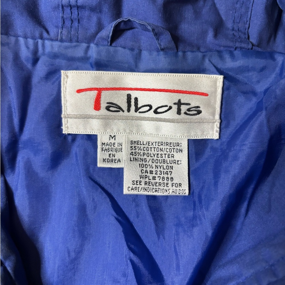 Women's Blue Talbots Spring Toggle Jacket Size M.… - image 4